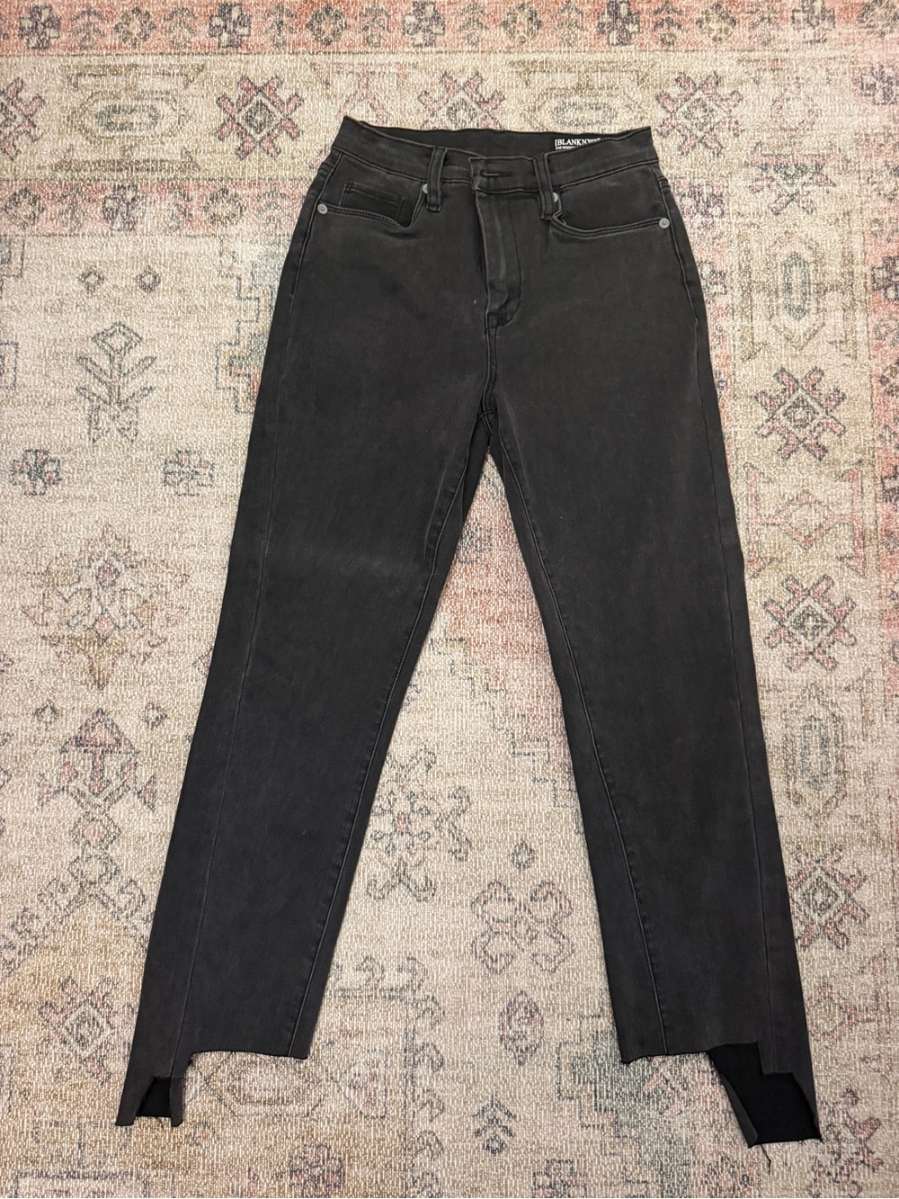 Blank NYC Washed Black High-Rise Ankle Jeans